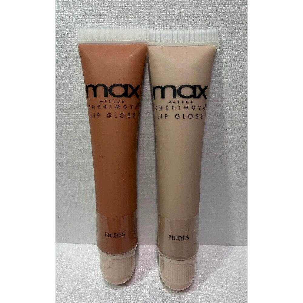 Max Makeup Cherimoya NUDE Lip Gloss – 2‑Pack Assorted Nude Shades